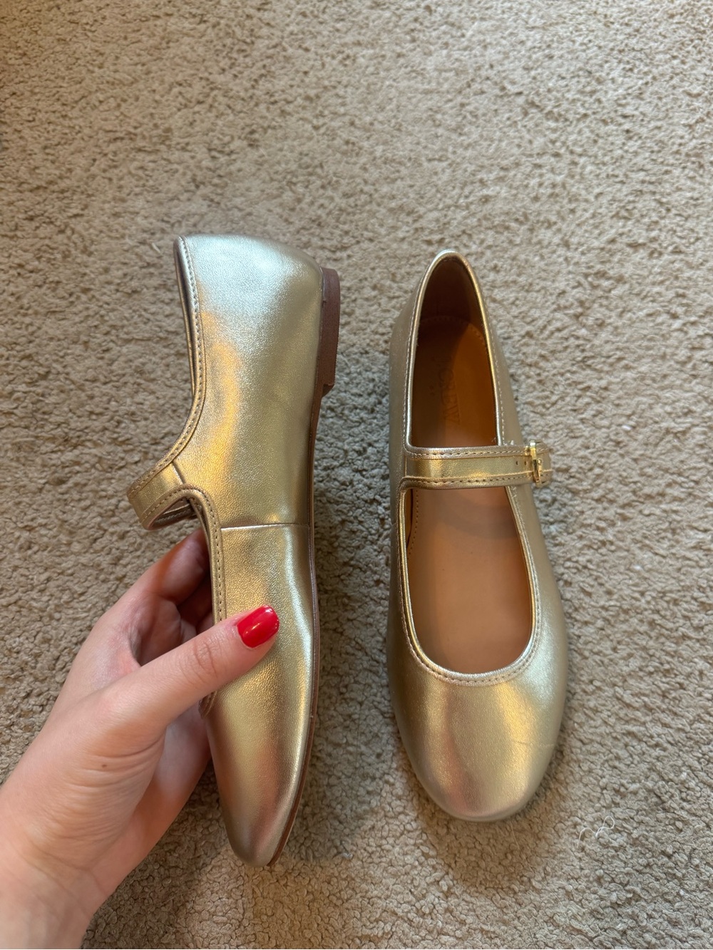J. Crew Gold Flats